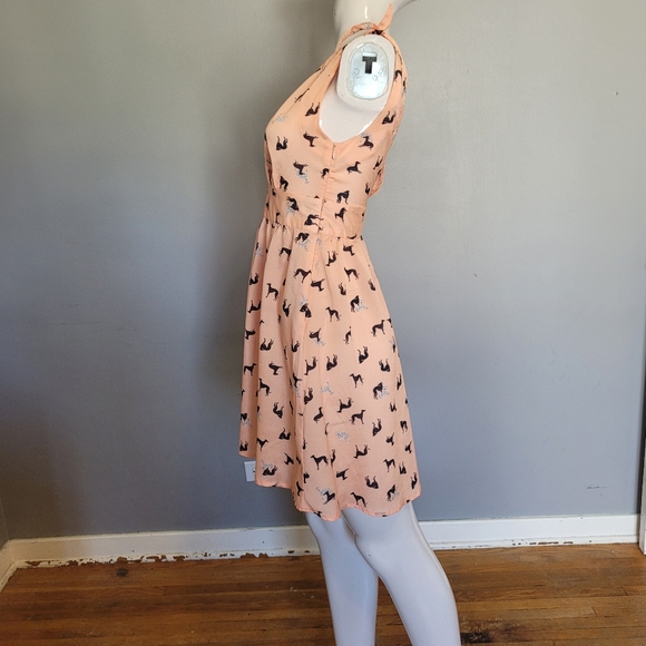 Farm Rio Greyhound Print Dress, VGUC, Size M - Picture 4 of 8